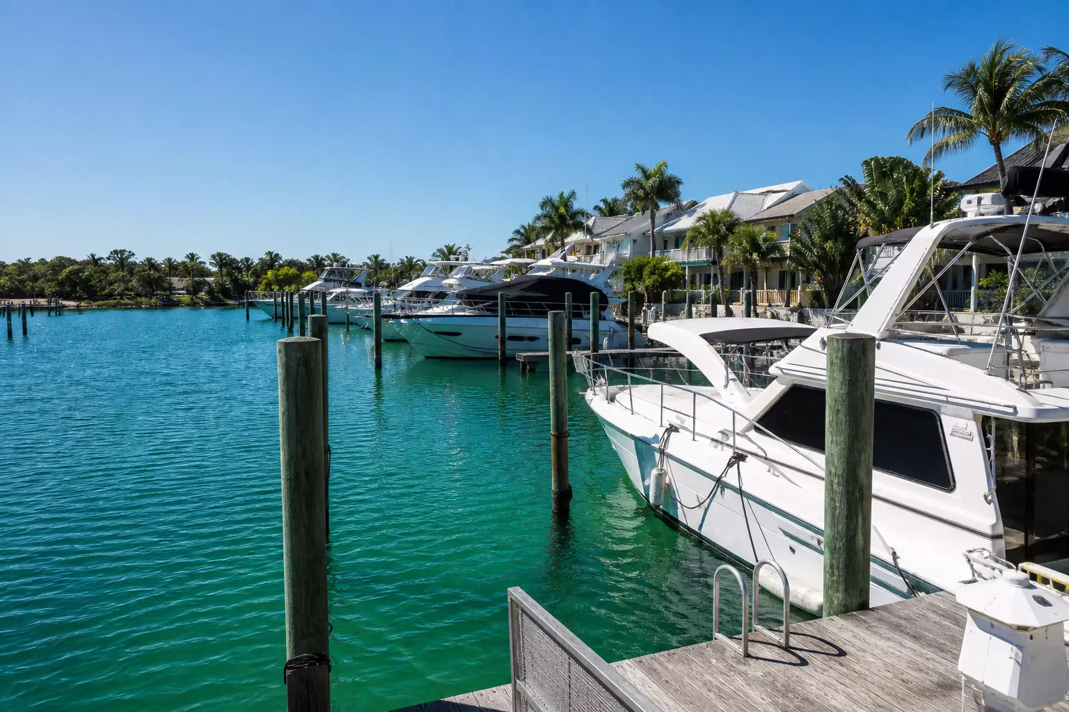 Marina with yachts